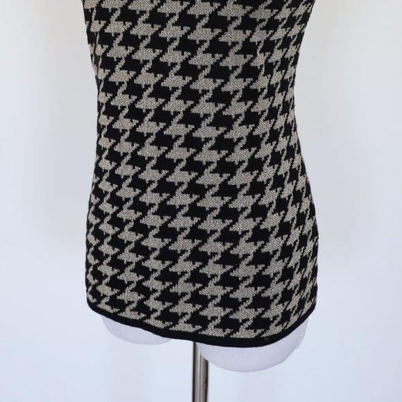 Preston & York Black and Cream Houndstooth Blouse - Picture 3 of 9